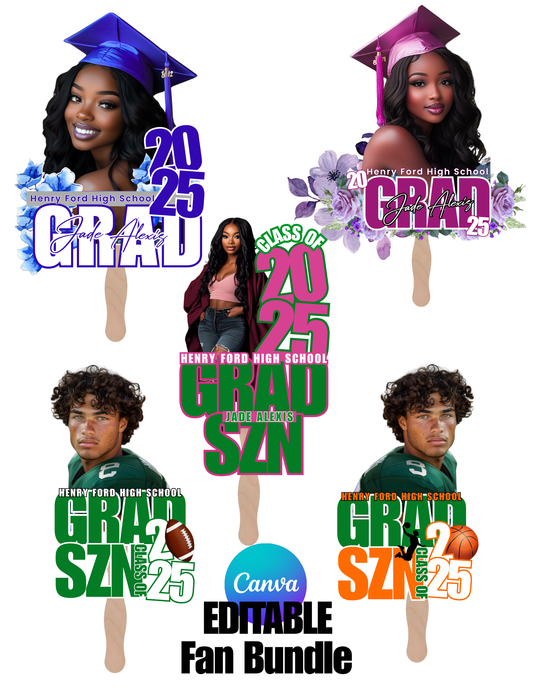 Canva Editable Grad Fans