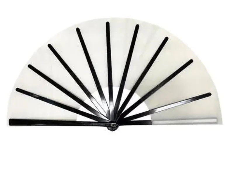 13 inch Black Plastic Sublimation Clack Fans – Bundle of 5
