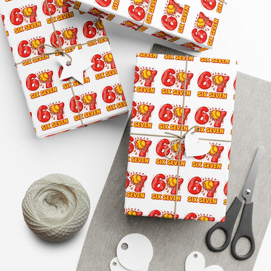 Six Seven Baseball Wrapping Paper β Trendy, Sporty, and Full of Joy!