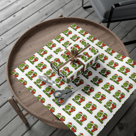 π Six Seven Grinch Christmas Wrapping Paper Viral Trend Gift Wrap for Kids