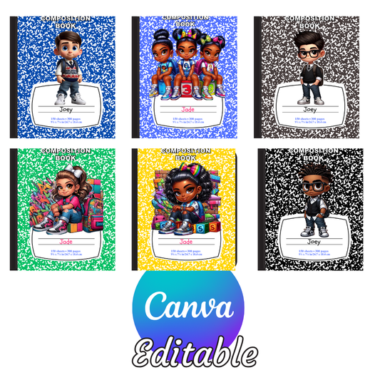 Ai Back 2 School Composition Notebook Templates