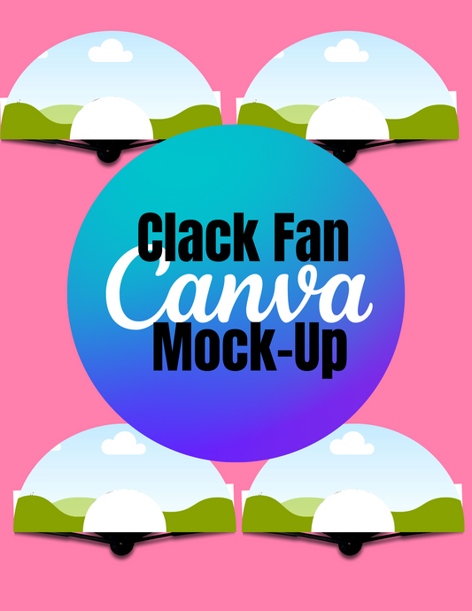 Clack Fan Mockup – Easy Canva Template | 3 Styles Included
