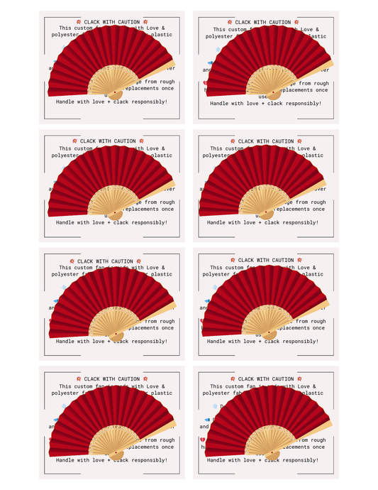 Editable Fan Disclaimer Labels (Canva Template – Instant Download)
