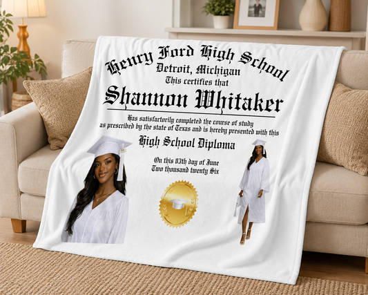 Graduation Diploma Canva Template | Sublimation Ready Senior Diploma Design | Class of 2026 Keepsake Template