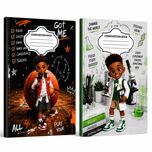 Composition Book Cover Bundle | 24 Editable Canva Templates + PNG Files | Back to School Notebook Design