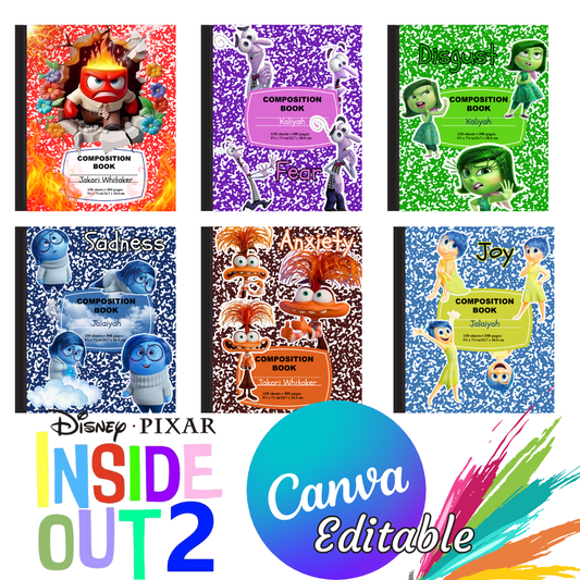 Inside Out Composition Notebook Templates
