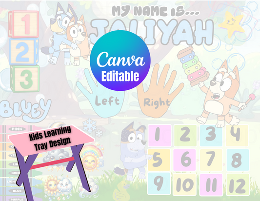 Cartoon-Themed Learning Table Decal Bundle