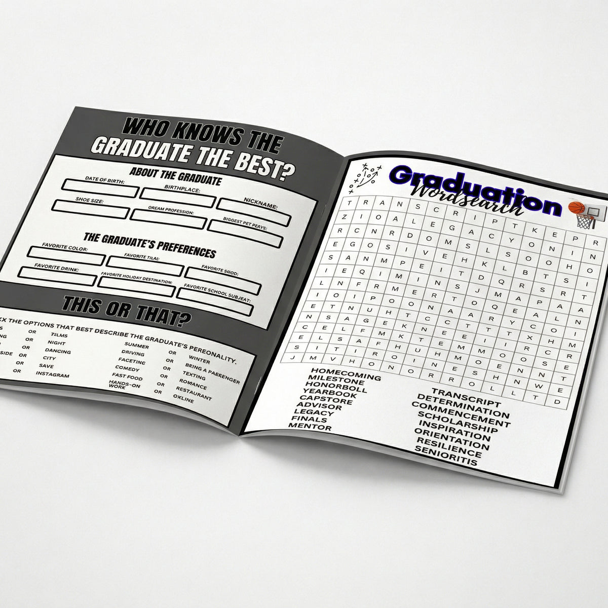 Senior Graduation Booklet Template | Canva Bundle + Mockups