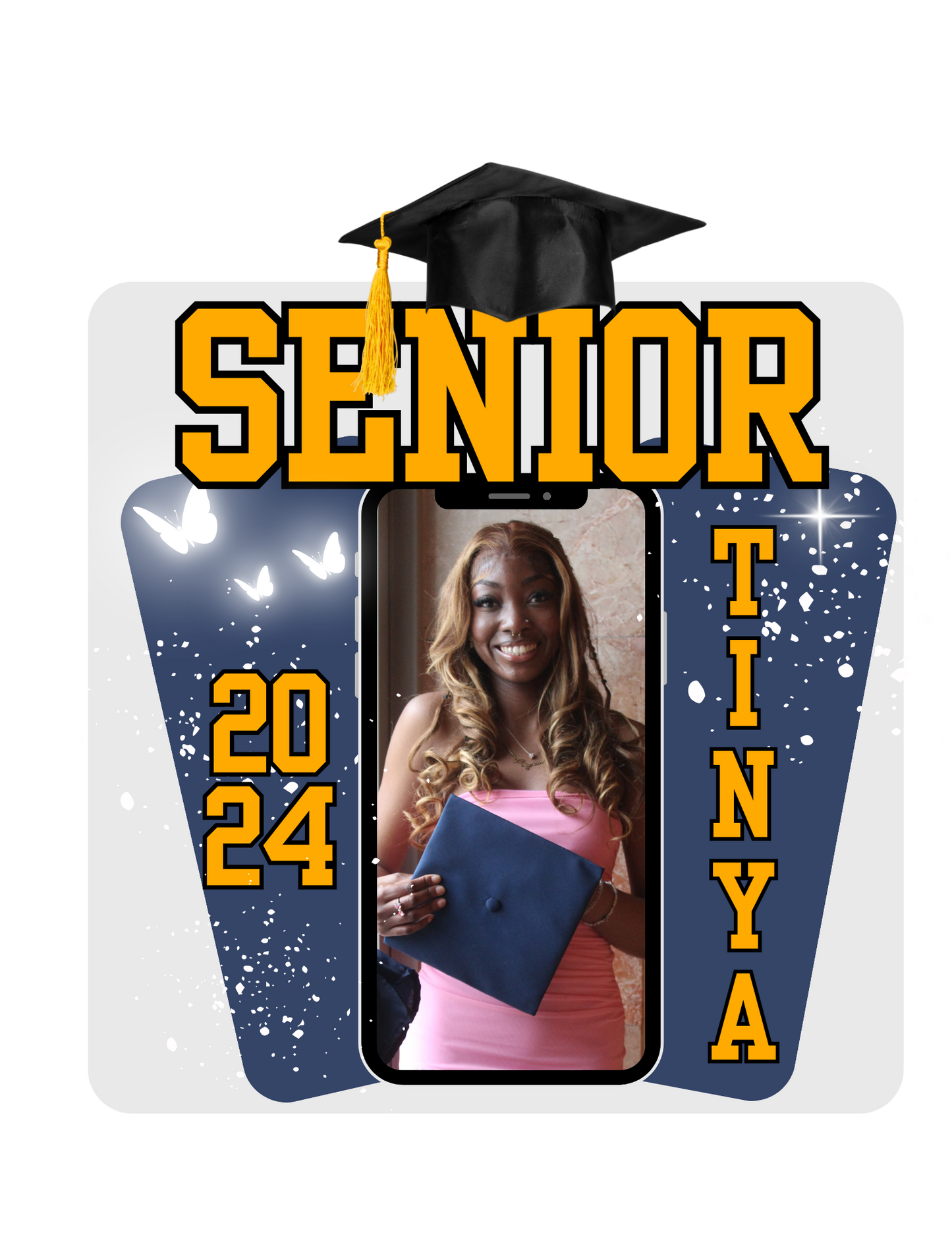 15 Editable Grad Fan Templates for Seniors - Customizable Canva Designs - Instant Digital Download