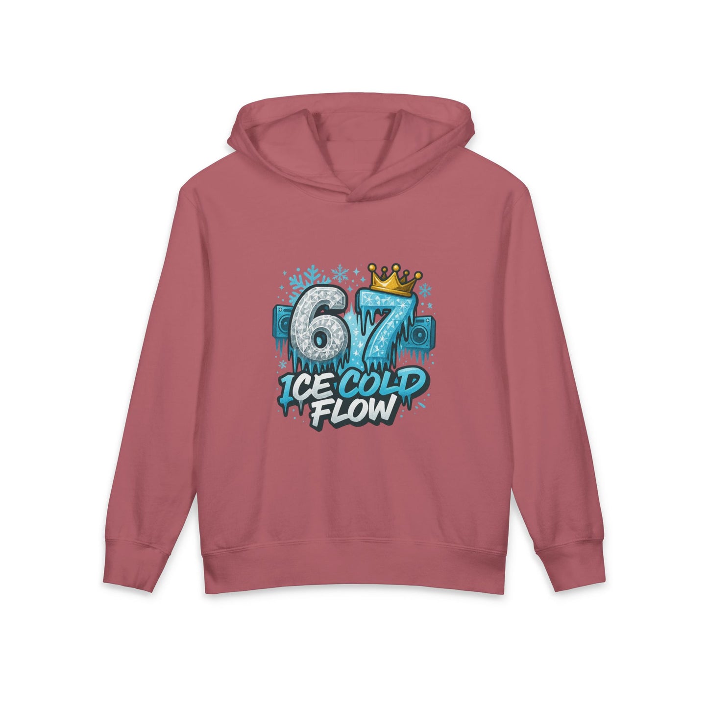 Youth Hoodie "67 Ice Cold Flow" Graphic Hooded Sweatshirt
