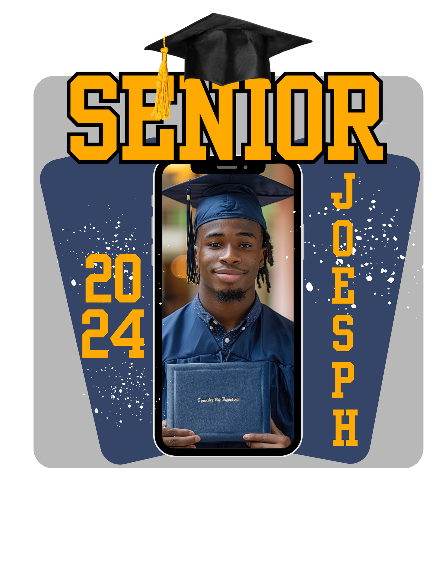 15 Editable Grad Fan Templates for Seniors - Customizable Canva Designs - Instant Digital Download