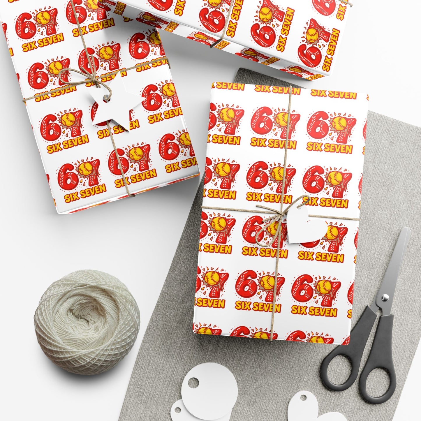 Six Seven Baseball Wrapping Paper – Trendy, Sporty, and Full of Joy!