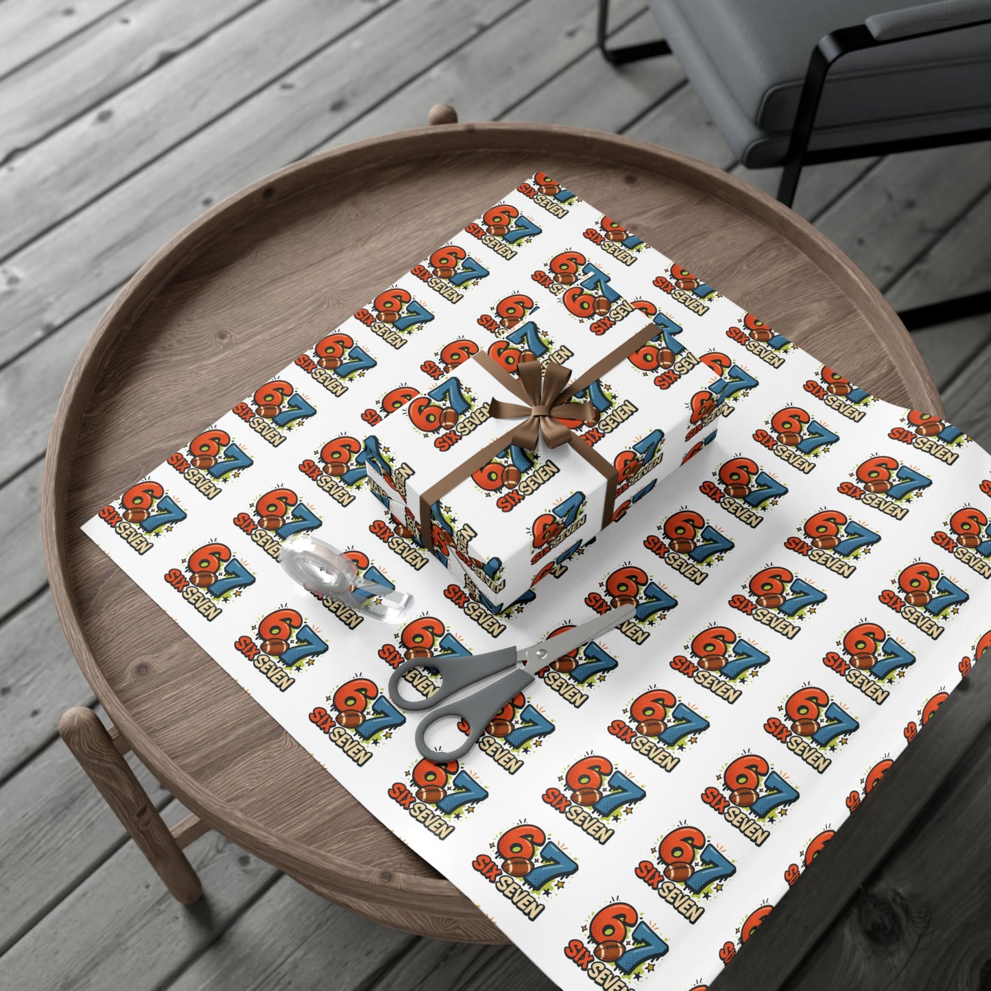 🏈 Six Seven Football Wrapping Paper – Viral Christmas Gift Wrap for Kids!