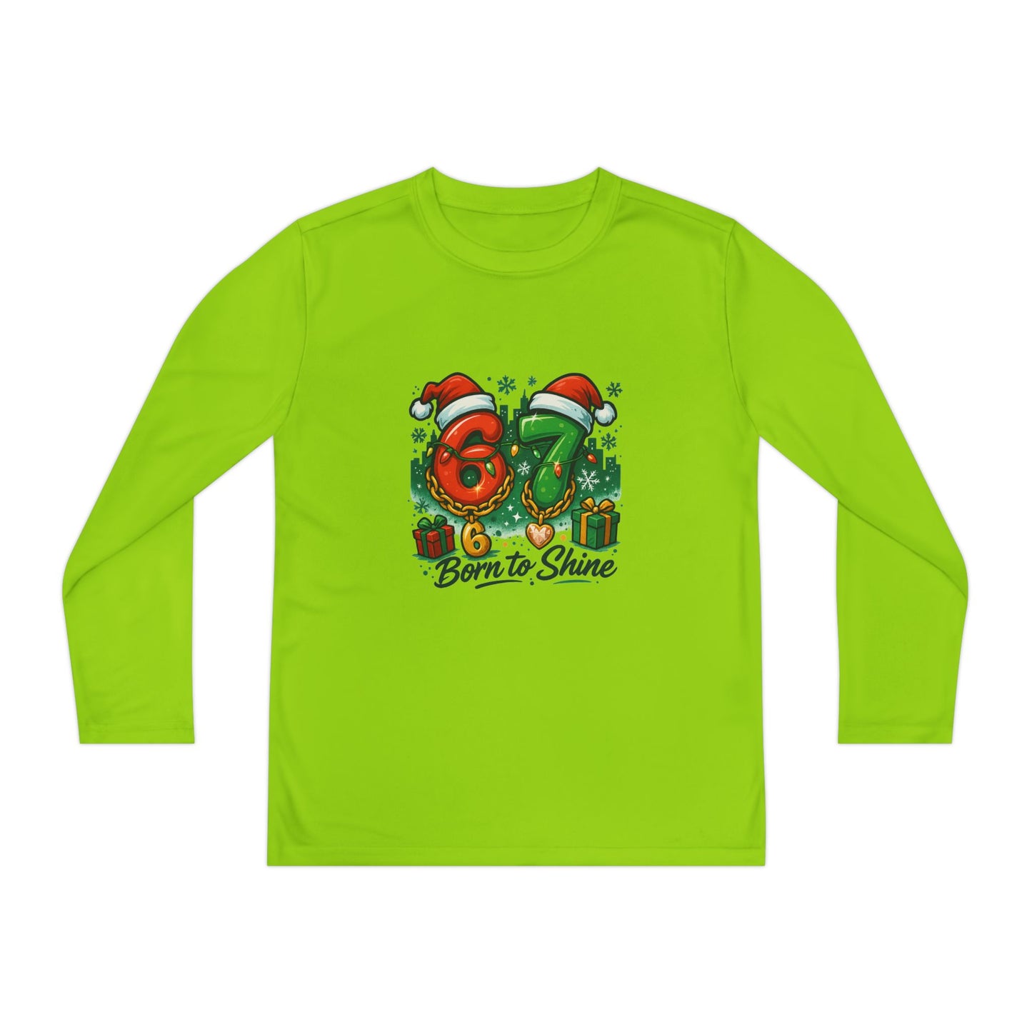 🎄 6 7 Born to Shine Christmas Shirt  Viral Trend Holiday Tee for Kids & Teens