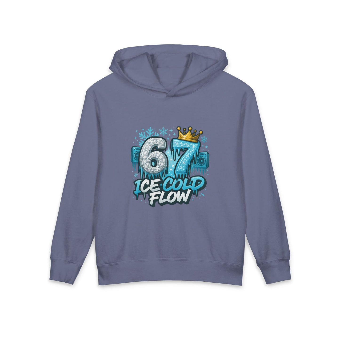 Youth Hoodie "67 Ice Cold Flow" Graphic Hooded Sweatshirt
