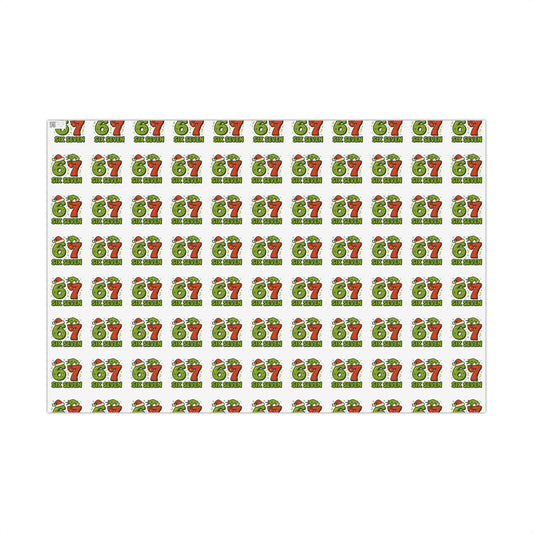 💚 Six Seven Grinch Christmas Wrapping Paper  Viral Trend Gift Wrap for Kids