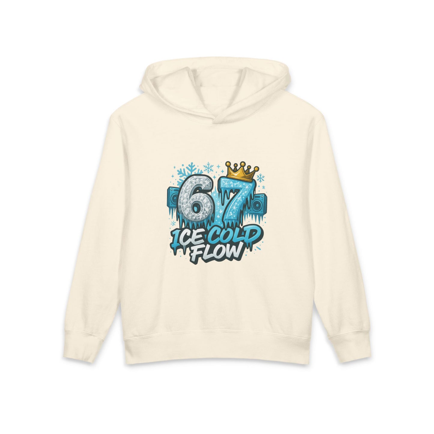 Youth Hoodie "67 Ice Cold Flow" Graphic Hooded Sweatshirt