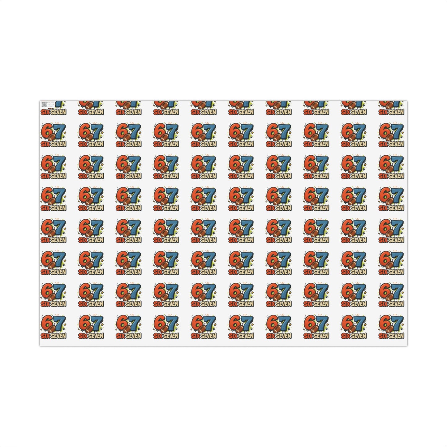 🏈 Six Seven Football Wrapping Paper – Viral Christmas Gift Wrap for Kids!