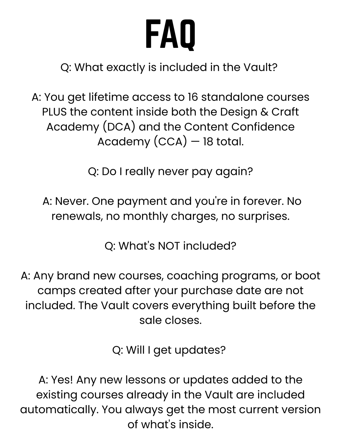 The All Access Vault | Lifetime Course Bundle |                18 Courses. One Price. Zero Monthly Fees. Yours Forever. 🗝️
