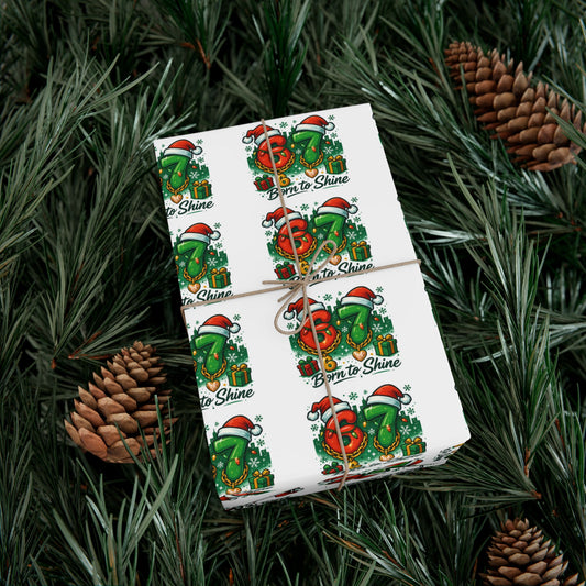 🎄 Six Seven “Born to Shine” Christmas Wrapping Paper – Viral Trend Holiday Gift Wrap for Kids