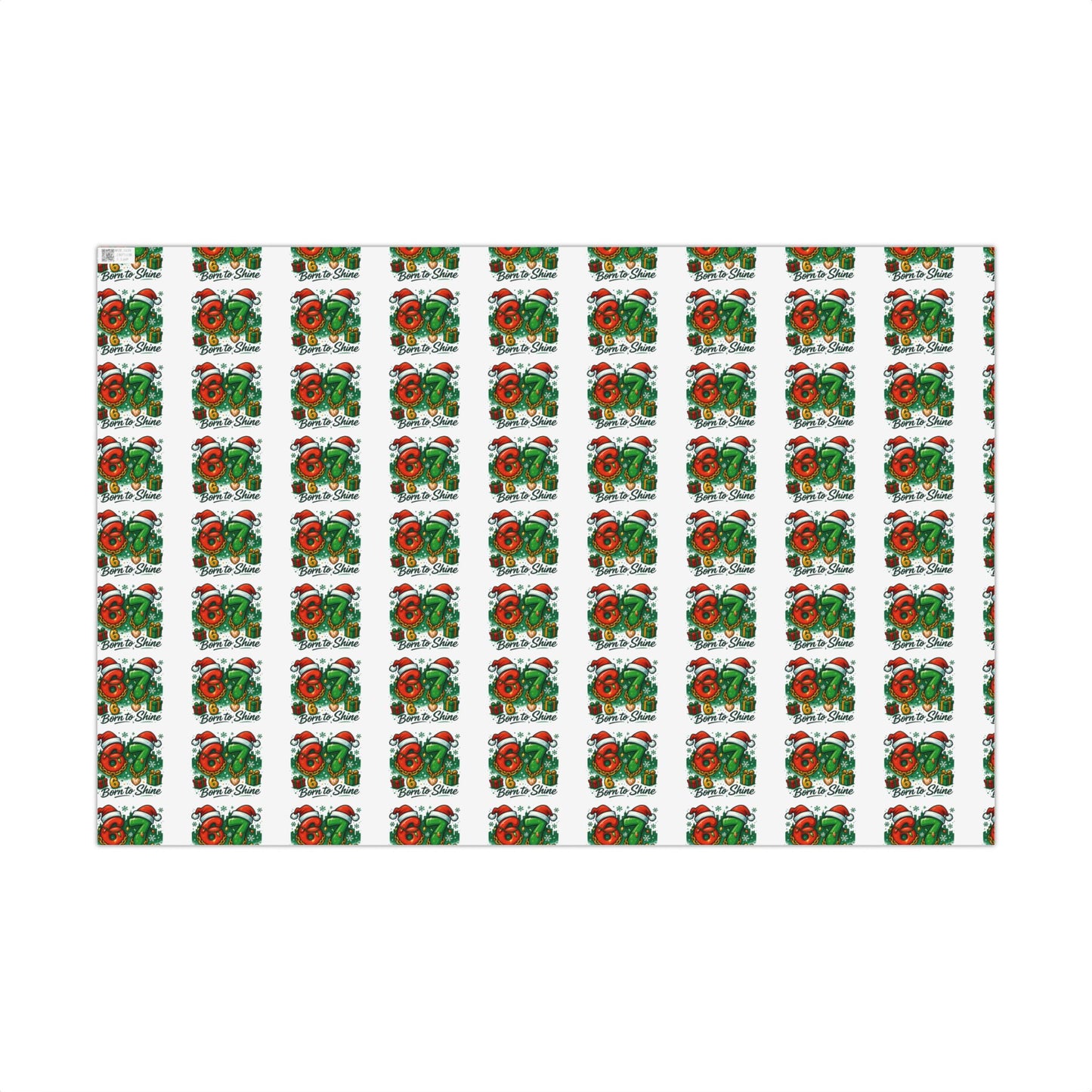 🎄 Six Seven “Born to Shine” Christmas Wrapping Paper – Viral Trend Holiday Gift Wrap for Kids