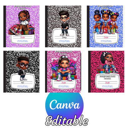 Ai Back 2 School Composition Notebook Templates