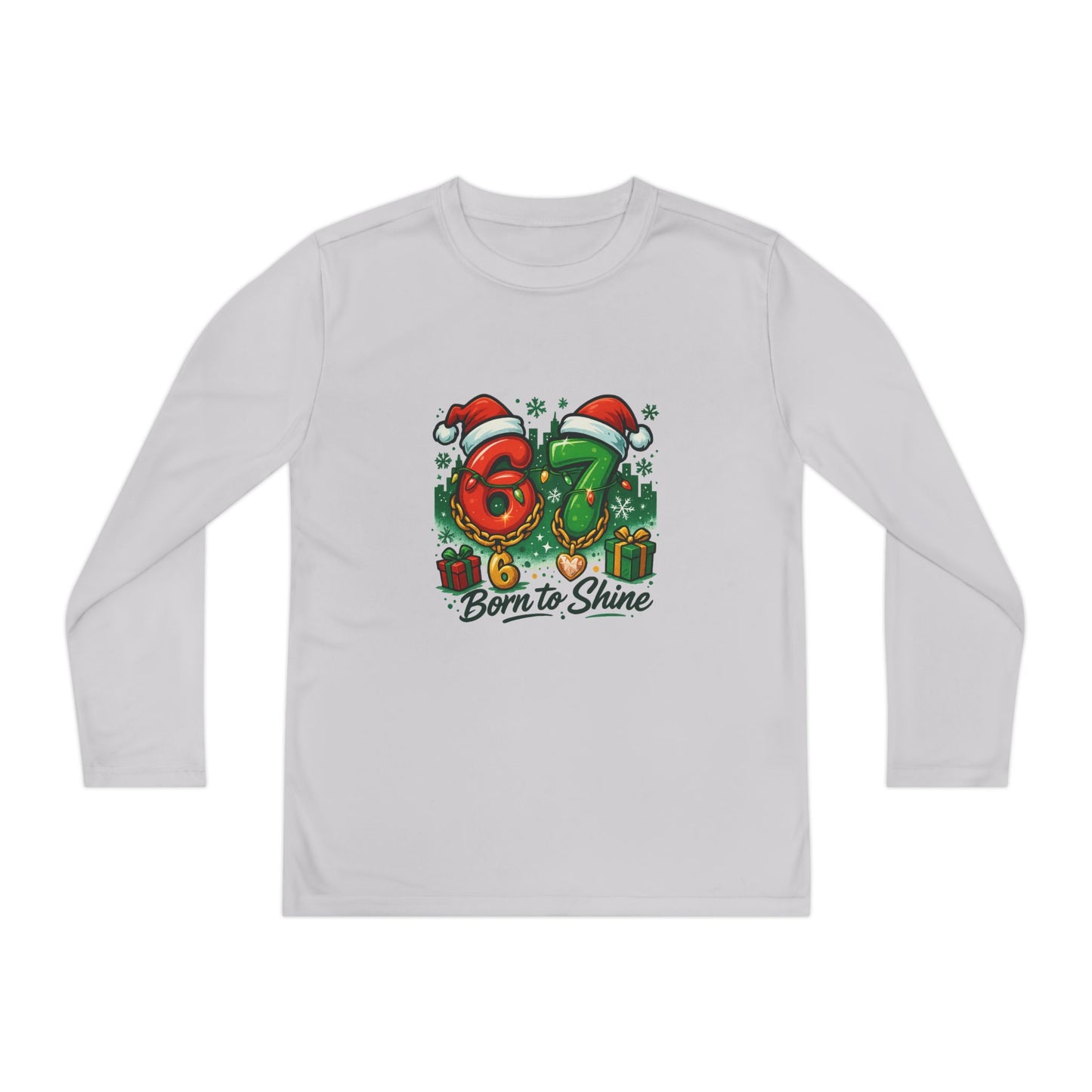🎄 6 7 Born to Shine Christmas Shirt  Viral Trend Holiday Tee for Kids & Teens