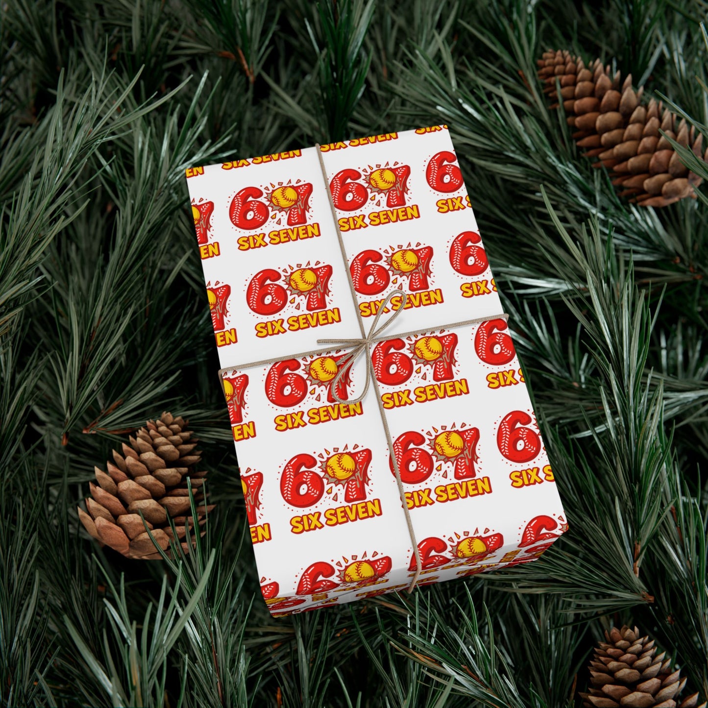 Six Seven Baseball Wrapping Paper – Trendy, Sporty, and Full of Joy!