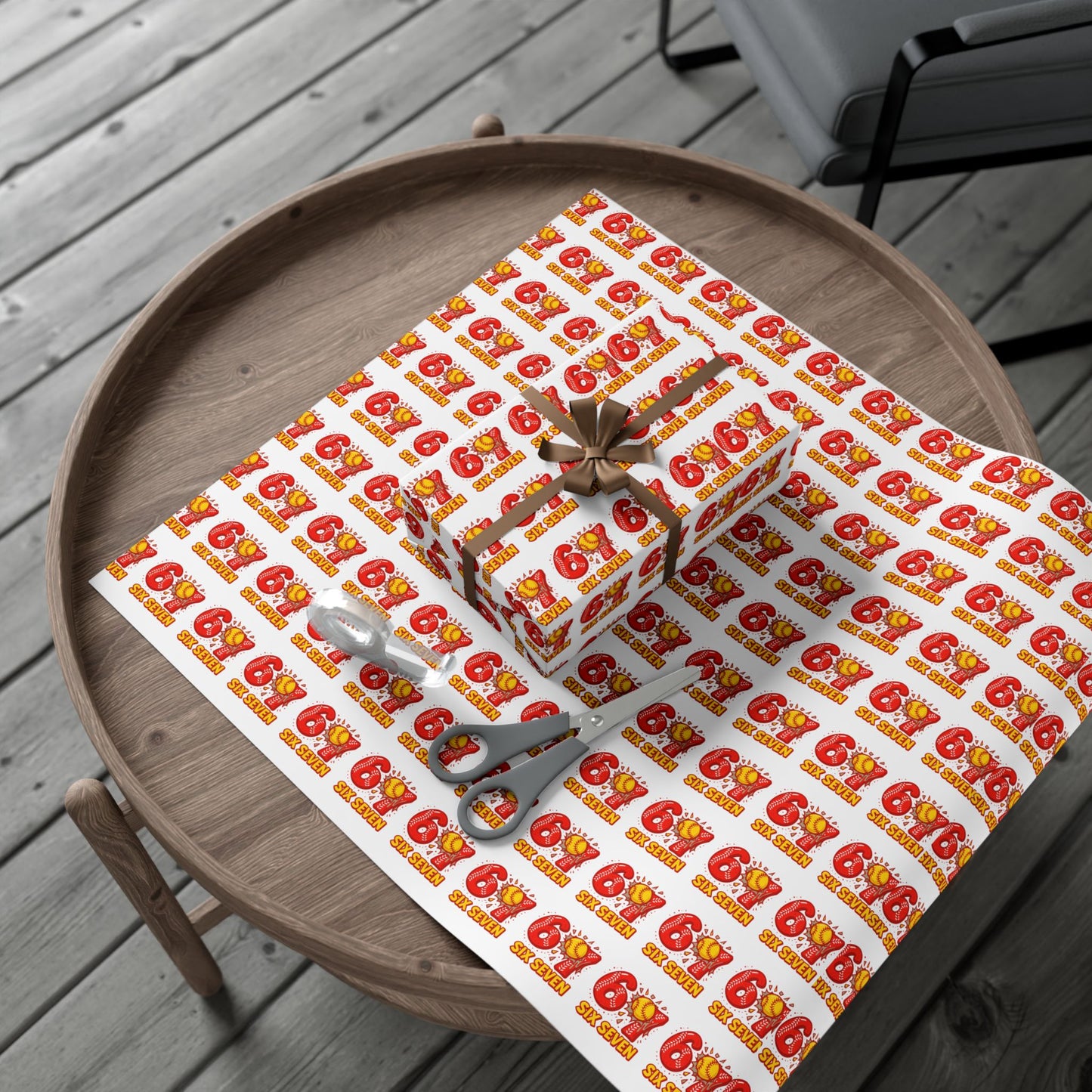 Six Seven Baseball Wrapping Paper – Trendy, Sporty, and Full of Joy!