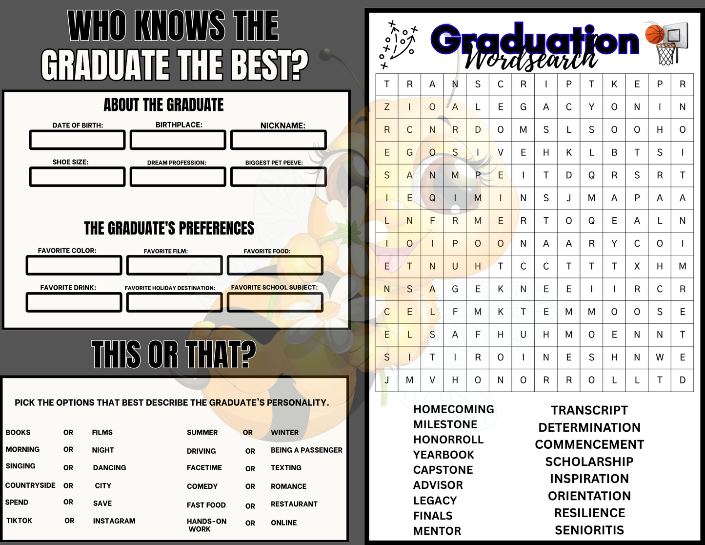 Senior Graduation Booklet Template | Canva Bundle + Mockups