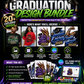 Graduation Design Bundle 2026 – 20+ PNG Files + Canva Editable
