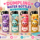 Dumpling Water Bottle PNG Bundle | Kawaii Water Bottle Wrap Design | Personalized Tumbler PNG | Canva Template | Sublimation Design | Digital Download