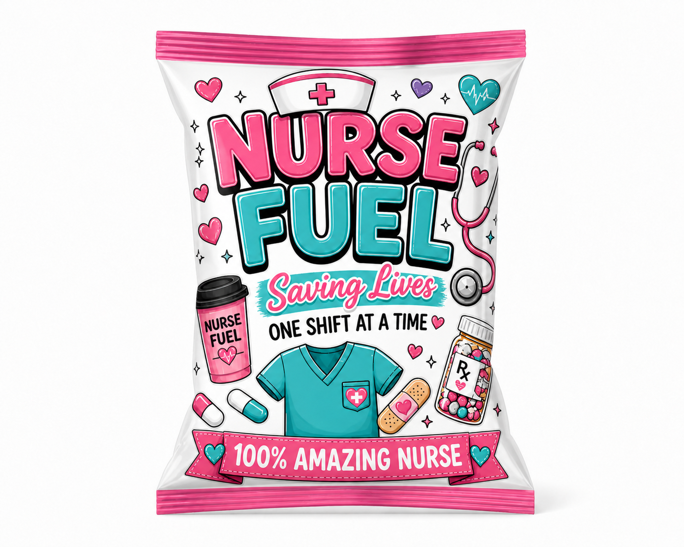 Nurse Party Favor Bundle Canva Templates | 3 Nurse Paper Purse Templates + 5 Matching Party Favor Designs | Editable Nurse Appreciation Gift Set