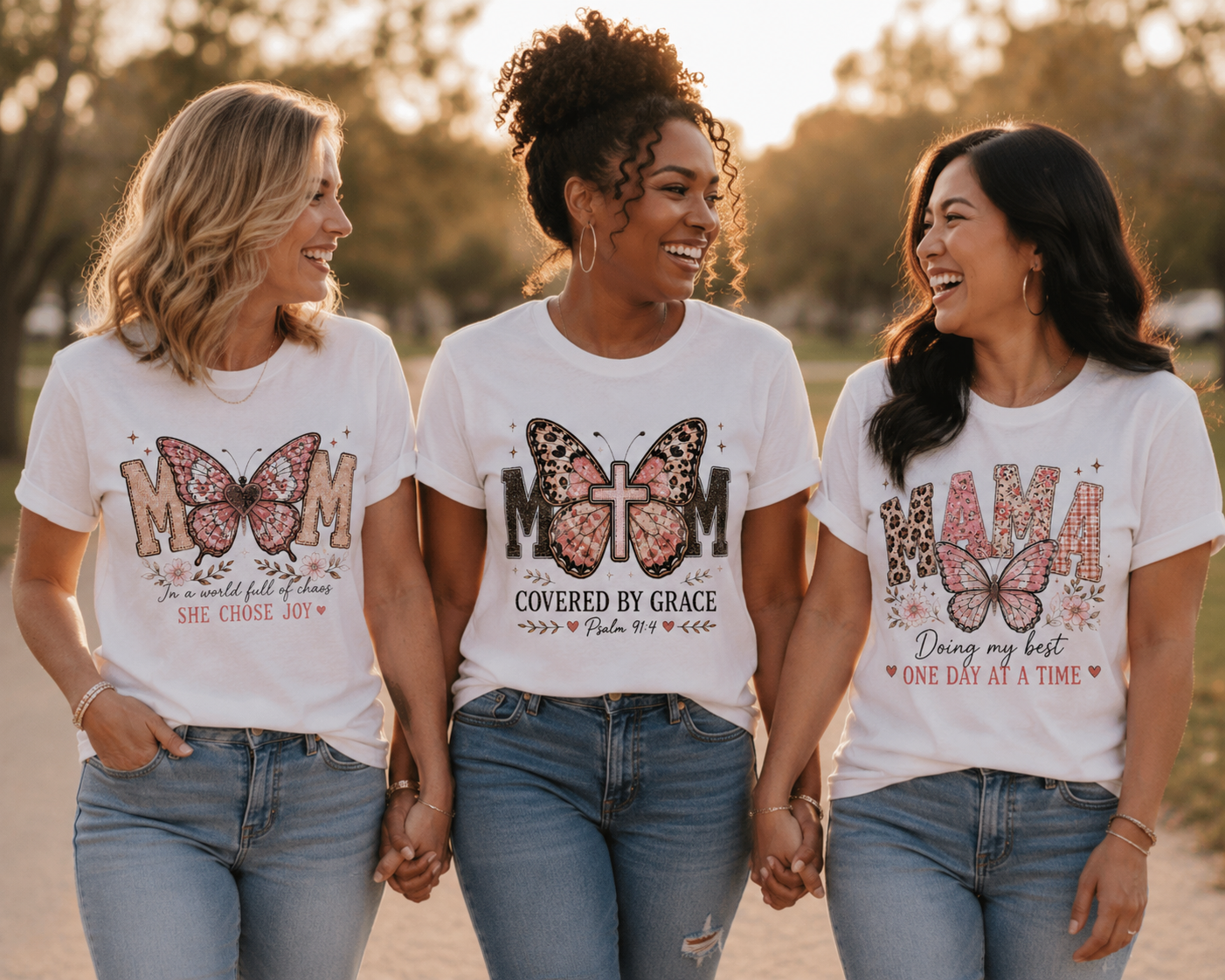 10 Mom Butterfly PNG Bundle | Editable Canva Sublimation Designs | DTF Transfer Mama Quotes | Trendy Coquette Leopard Print Mom Shirts