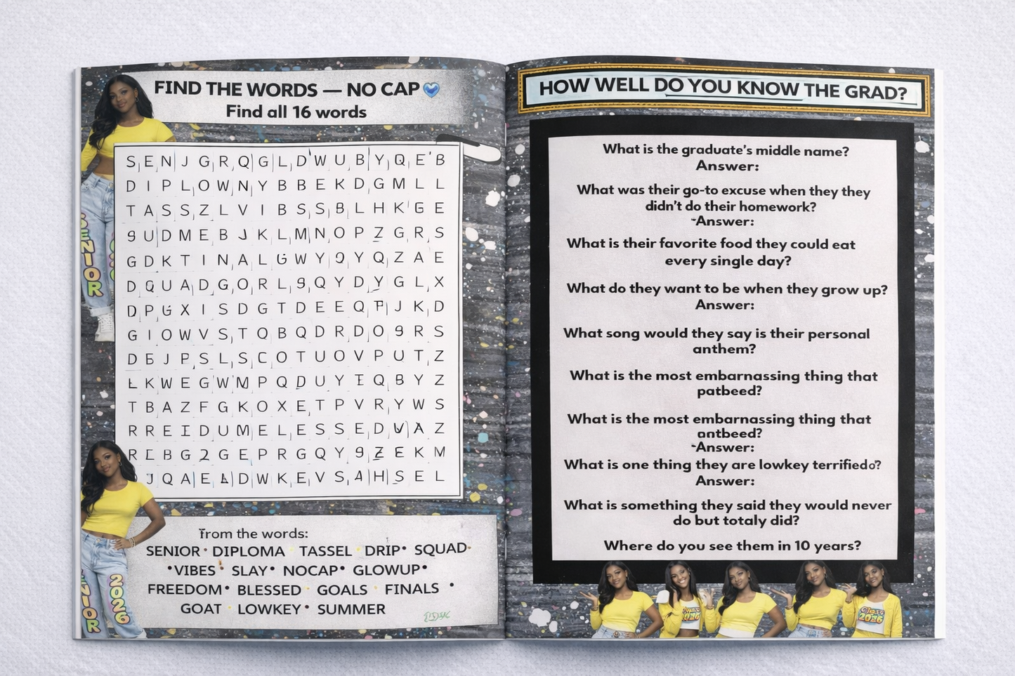 That's So RAVEN Senior Grad Booklet Template