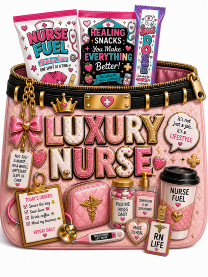 Nurse Party Favor Bundle Canva Templates | 3 Nurse Paper Purse Templates + 5 Matching Party Favor Designs | Editable Nurse Appreciation Gift Set