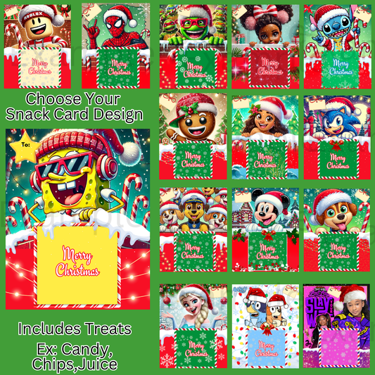 Editable Snack Christmas Card Templates