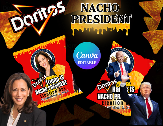 Election-Themed Doritos Chip Bag Canva Template