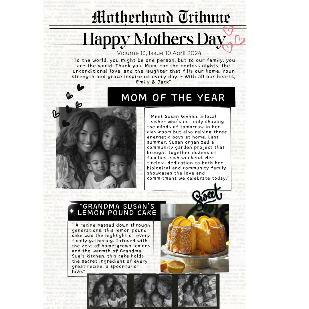 Newspaper Mothers Day Template