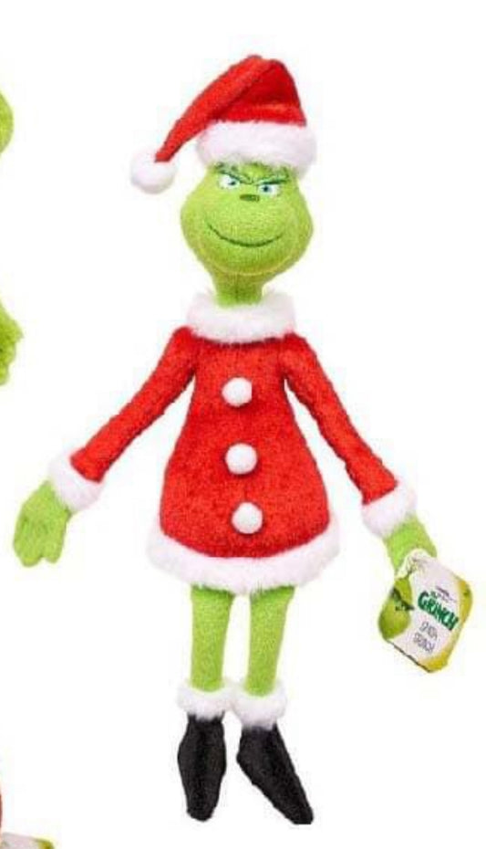 Sublimation Grinch Doll in Santa Suit