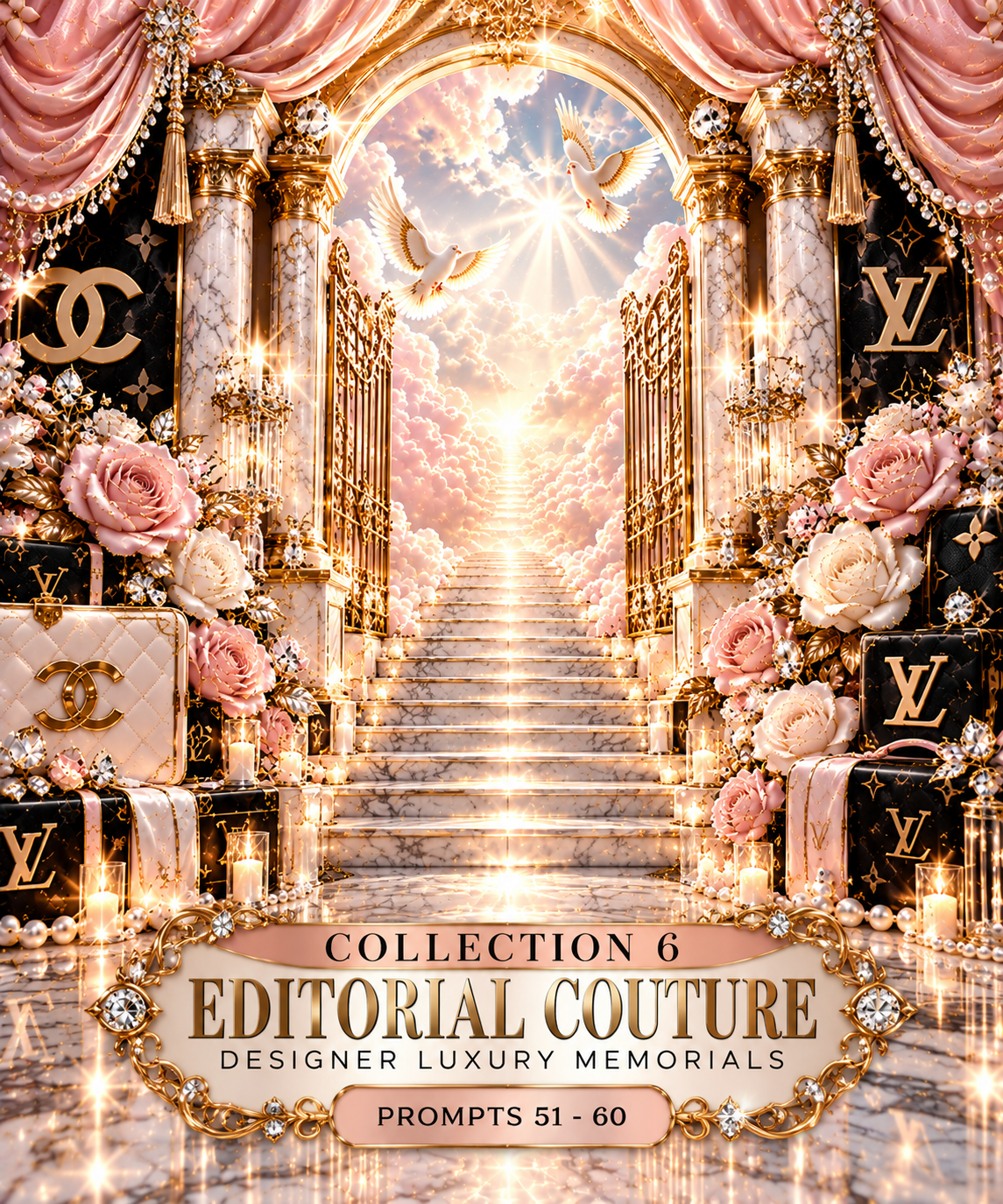 The Luxury Memorial Prompt Vault | 100 AI Prompts for Luxury Memorial Backgrounds