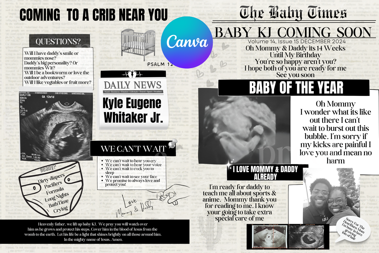 Pregnancy Announcement Newspaper