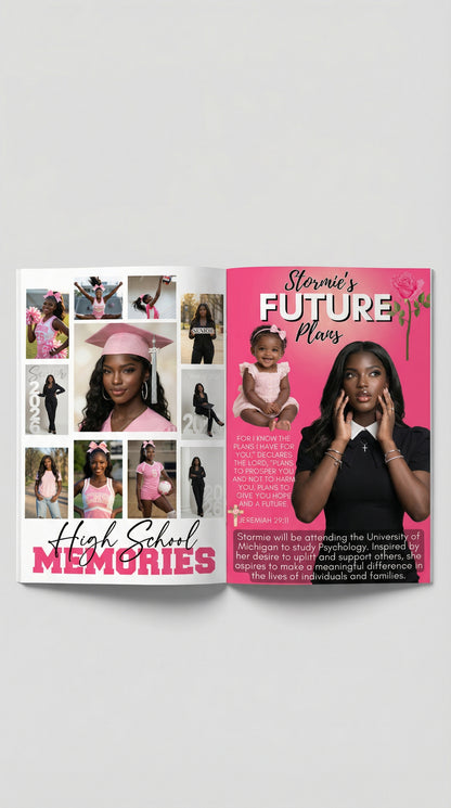 Senior Graduation Booklet Template | Canva Bundle + Mockups