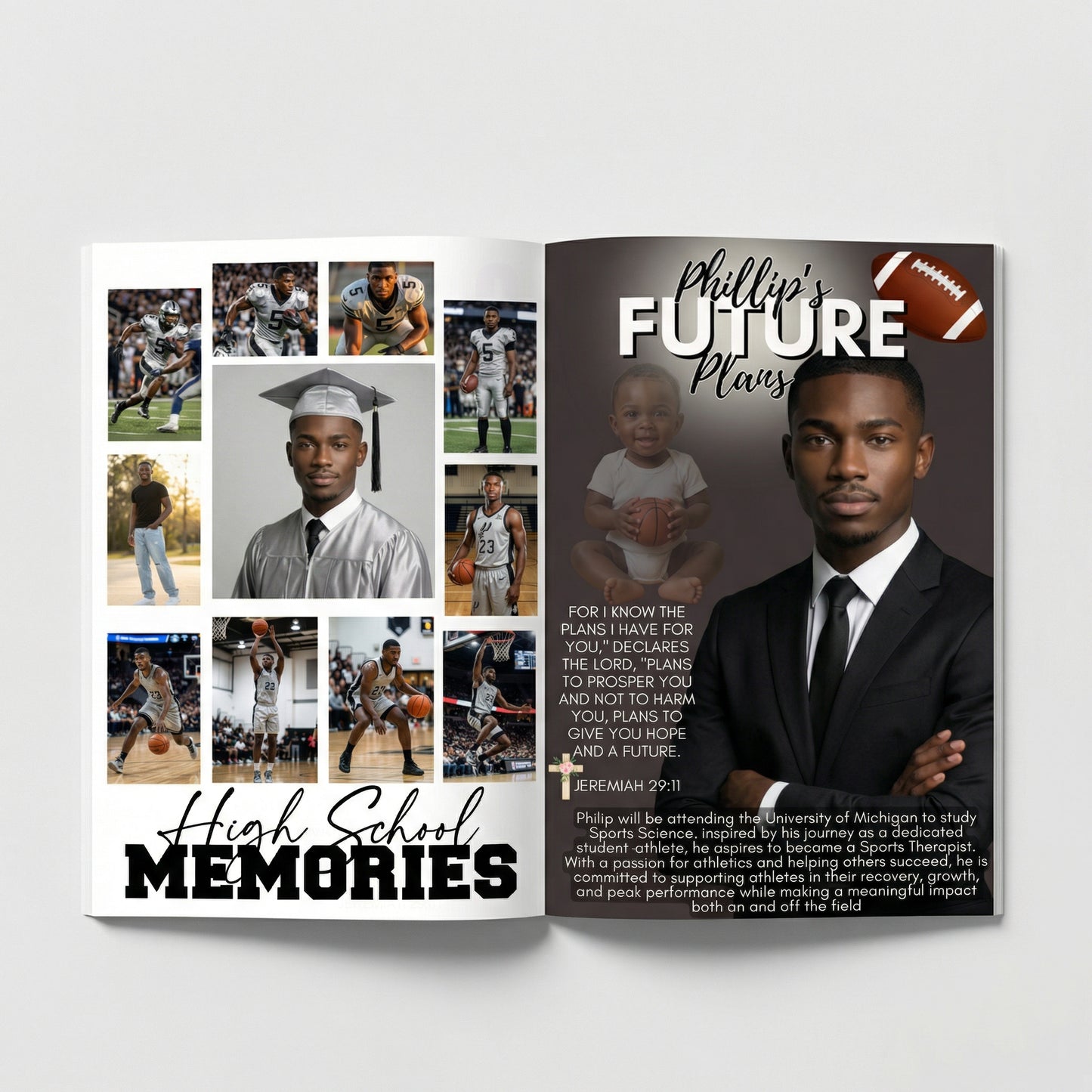 Senior Graduation Booklet Template | Canva Bundle + Mockups