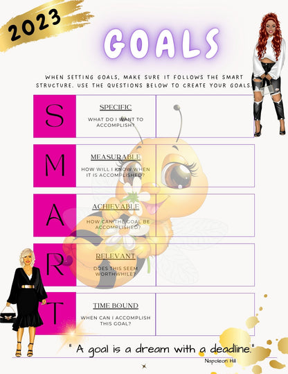 Planner Yearly, Daily, Weekly, Monthly