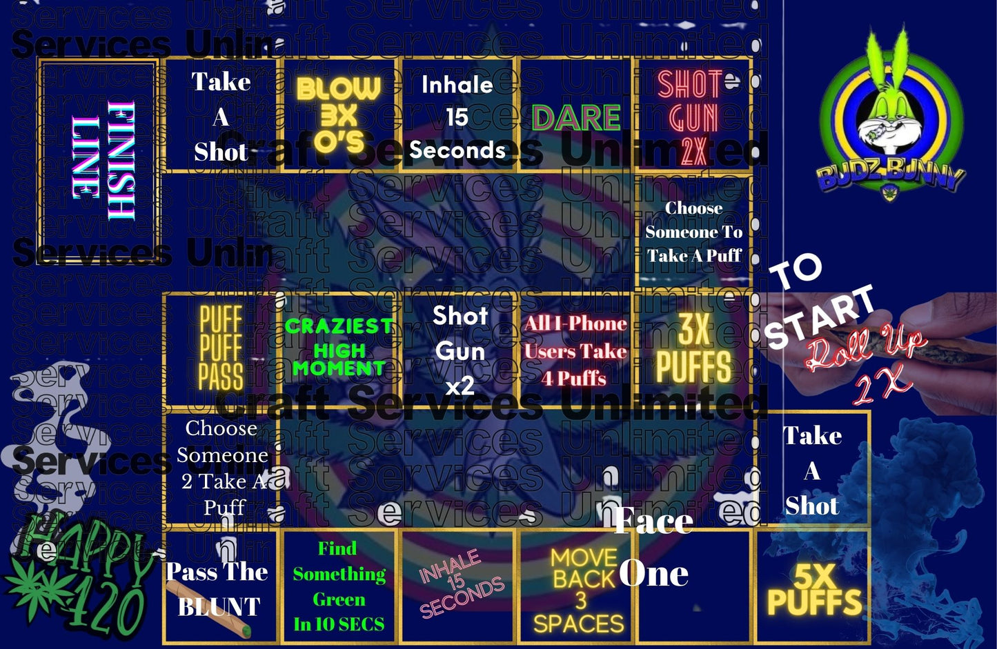 Smoke Game Board Template