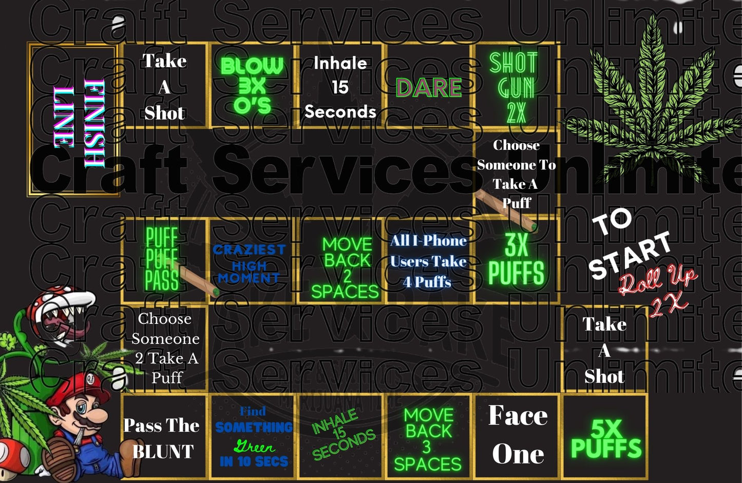 Smoke Game Board Template